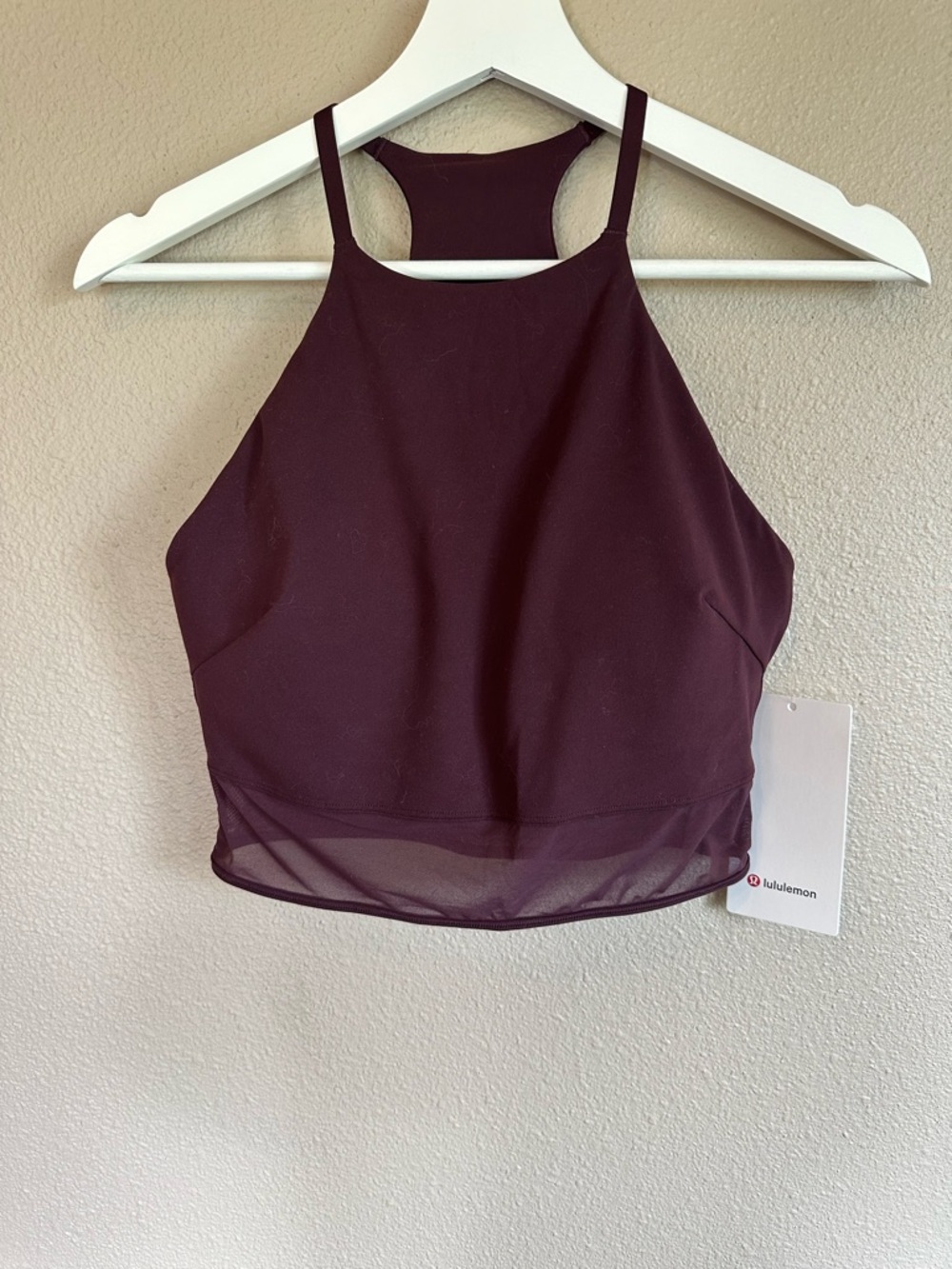 Lululemon High Neck Mesh-Hem Tank